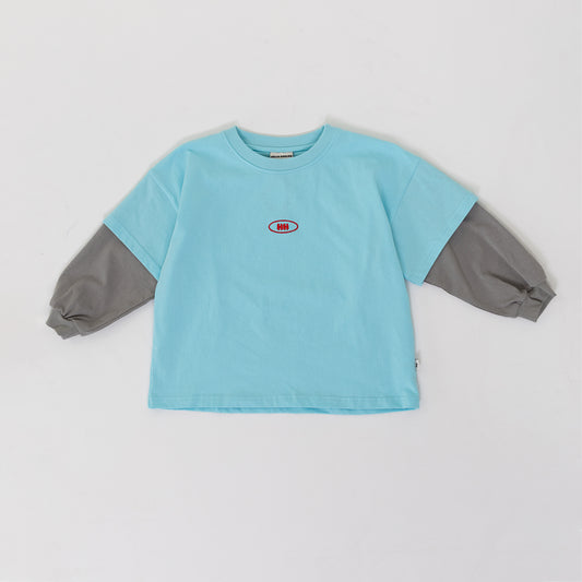 Double layered tee Turquoise